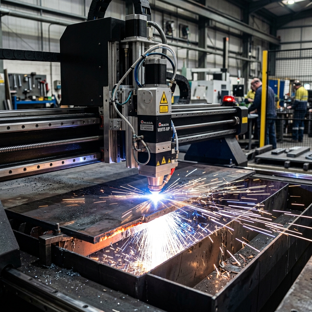 CNC steel fabrication in action